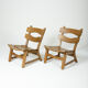 Paire de chaises brutalistes en chêne par Dittmann & Co pour Awa Radbound, 1960s
