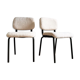 Pair of vintage chairs in sheep moumoute