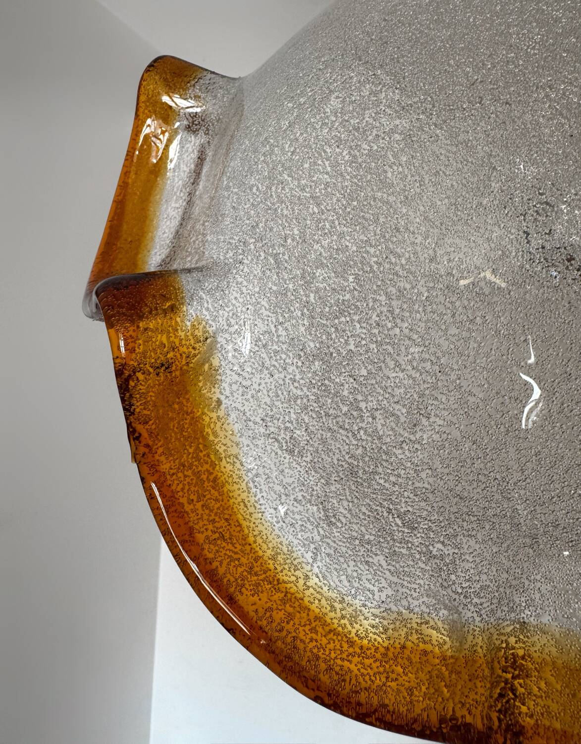 Murano glass flower pendant light from the 70s