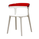 Chair from Papatya in white and red plastic