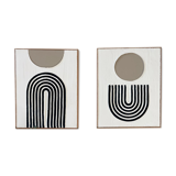 Duo Tableaux abstrait