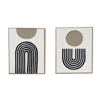 Duo Abstract paintings