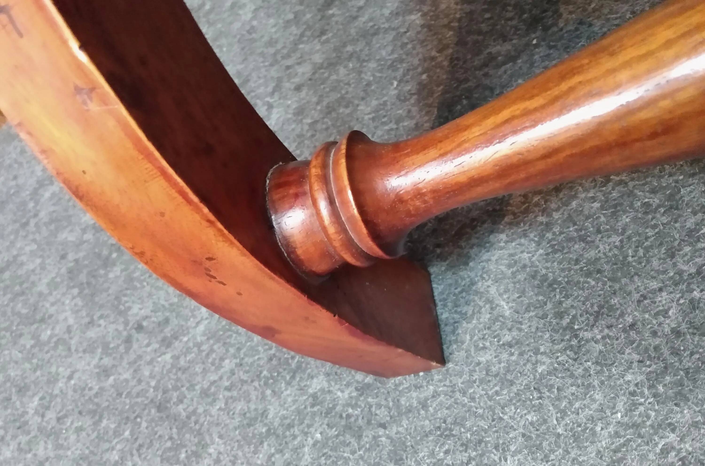 English colonial style ottoman, solid teak, with Viennese cane seat, mid-20th century.
