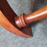 English colonial style ottoman, solid teak, with Viennese cane seat, mid-20th century.