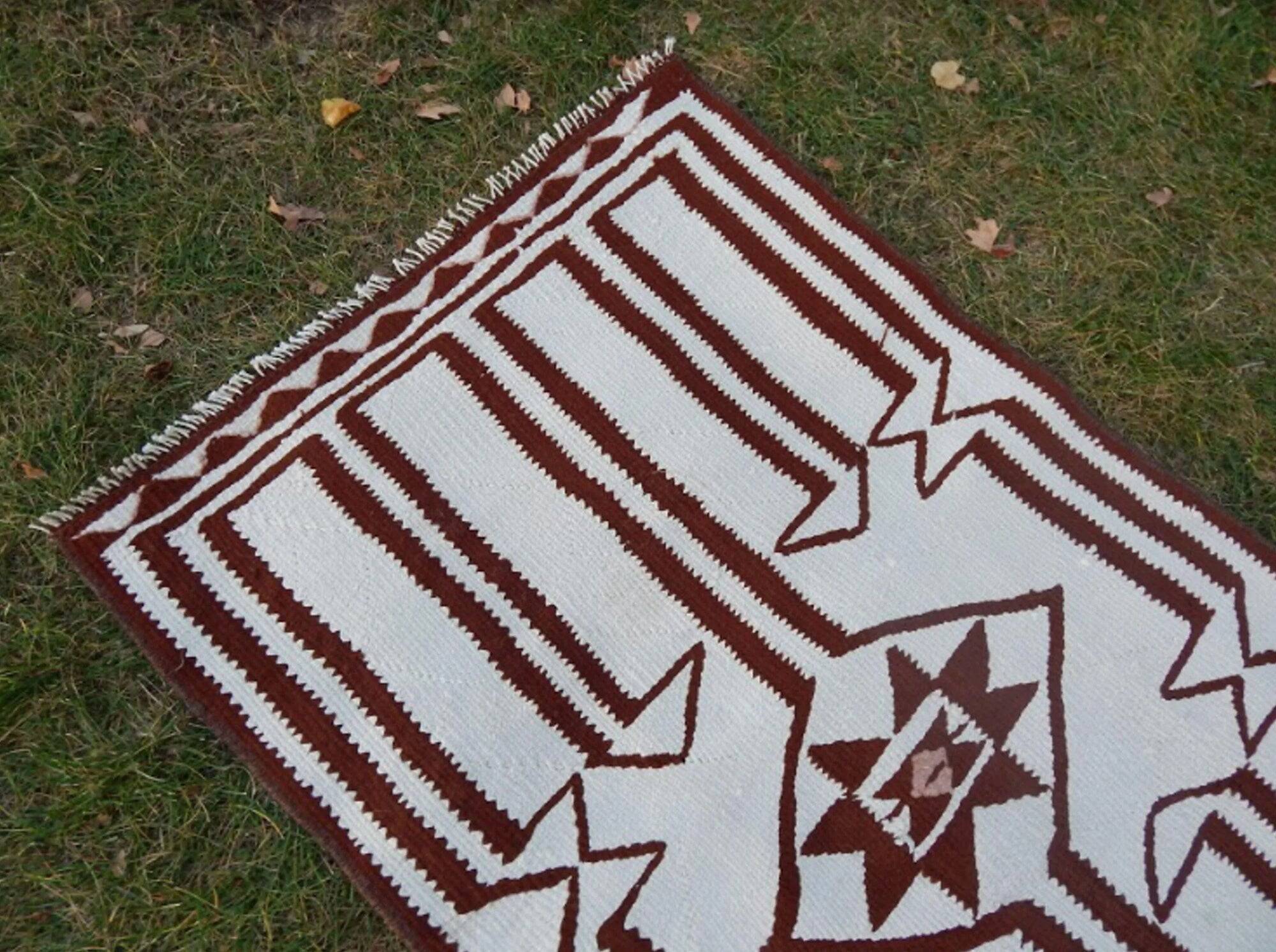 Vintage Turkish hallway rug 78x314 cm