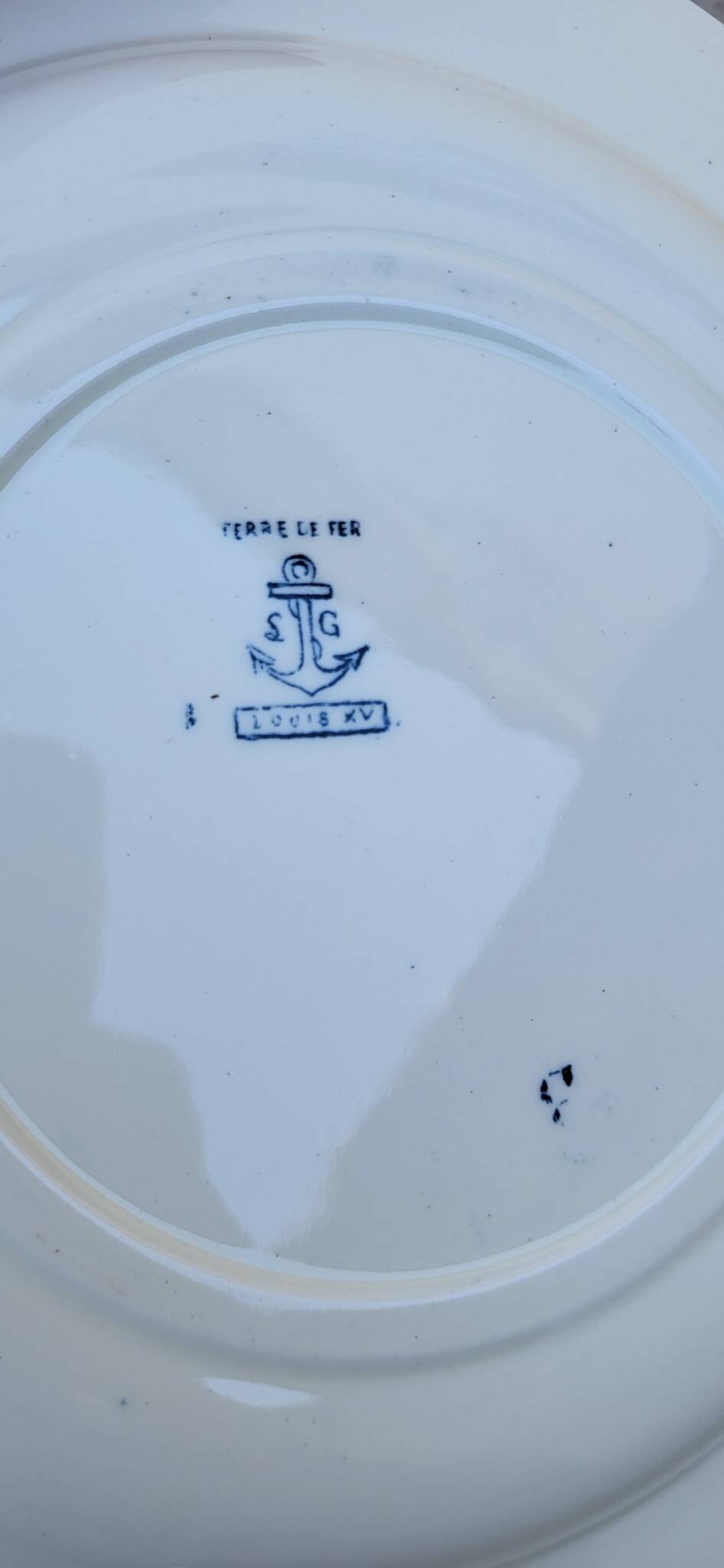 6 flat plates Clairefontaine model Louis XV