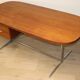 Vintage desk by George Nelson in wood and aluminum, 1960s