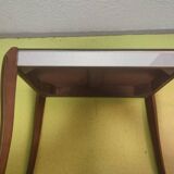 Saber-legged mirrored coffee table 1960
