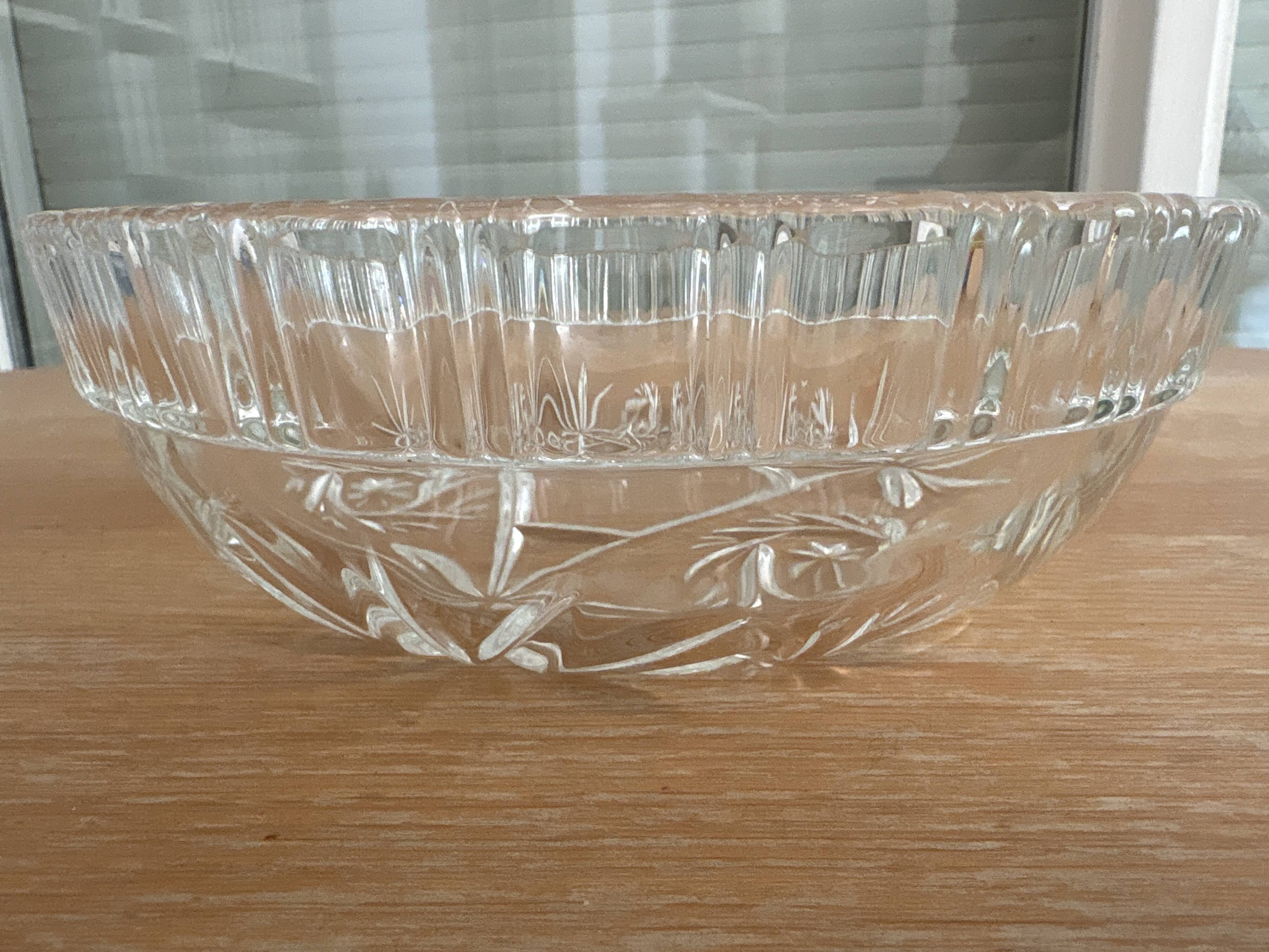 Crystal salad bowl
