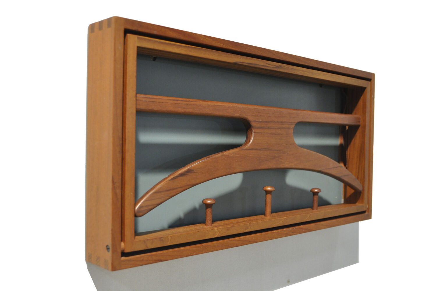 Teak coat rack by Adam Hoff & Poul Ostergaard for Virum, 1950s