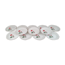 Set of 12 flat plates Digoin Sarreguemines model Sévigné