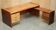 Bureau d'angle droit en bois brésilien moderne milieu du siècle
