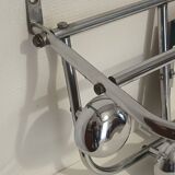 Vintage chrome wall coat rack