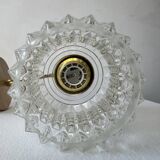 Paire d’anciennes appliques verre moule vintage