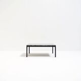 1960s Square Coffee Table with a Green Marble Top