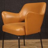Italian design armchair in faux leather