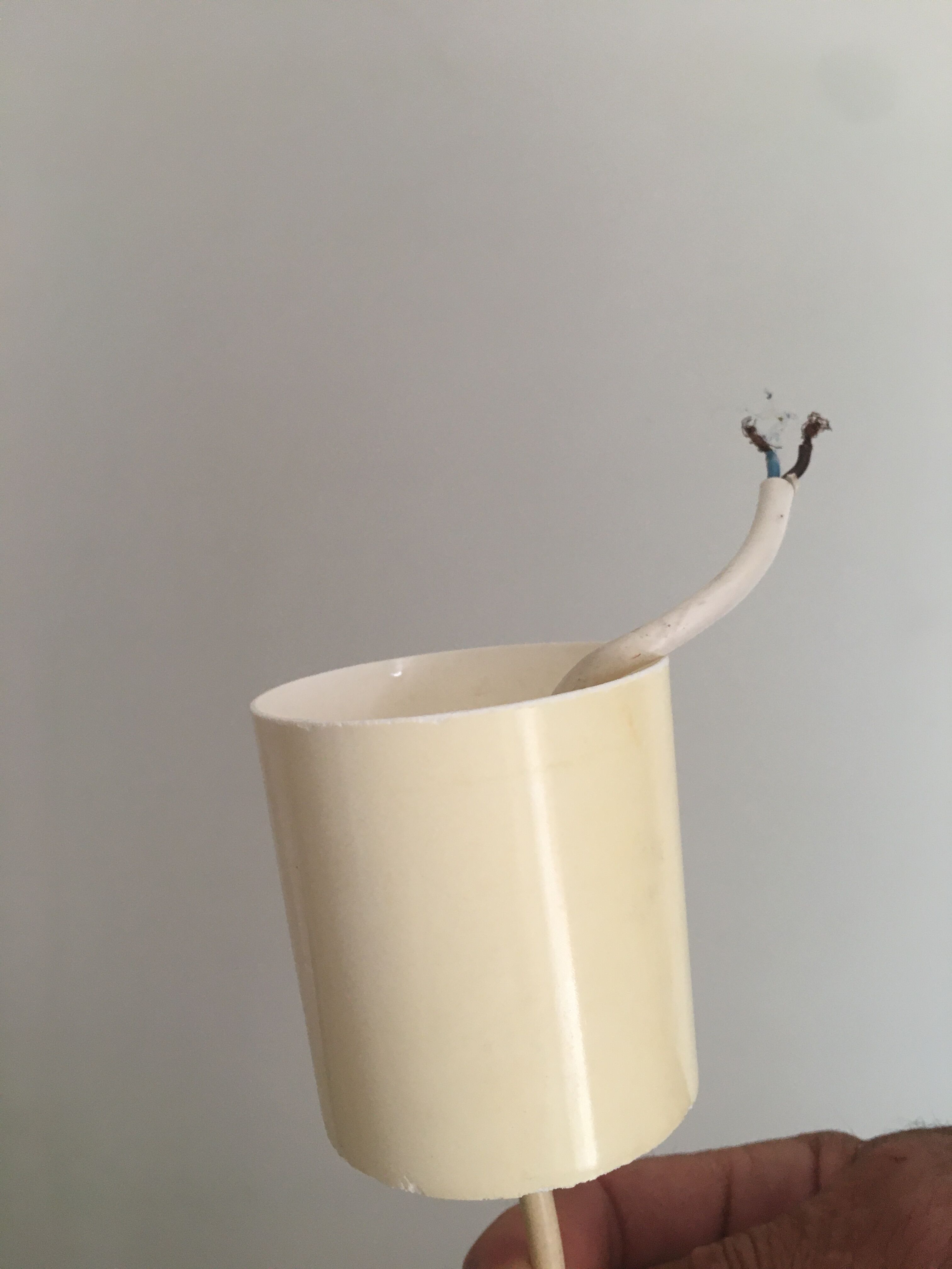 Vintage rattan flower suspension