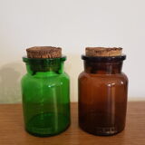 Set of two apothecary bottles