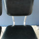 Set of three chairs in black leatherette