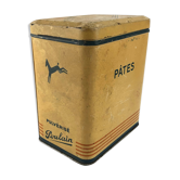 Old advertising metal box Chocolate Foal sprayed