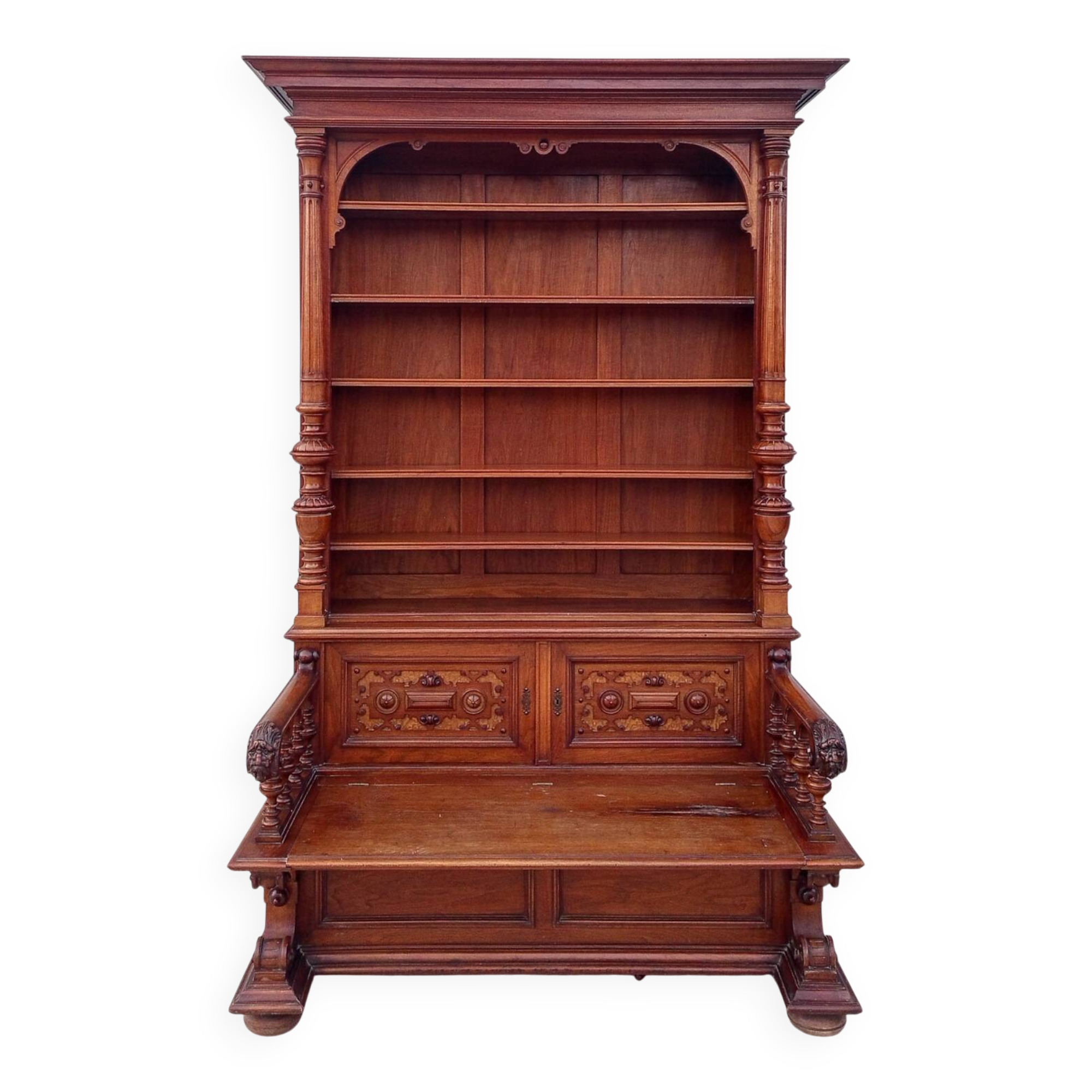 Renaissance walnut bank safe library
