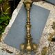 Large church candlestick in bronze, 19th century.