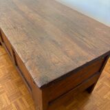 Grand coffre ancien en chêne massif – XIXe – belle patine d’origine