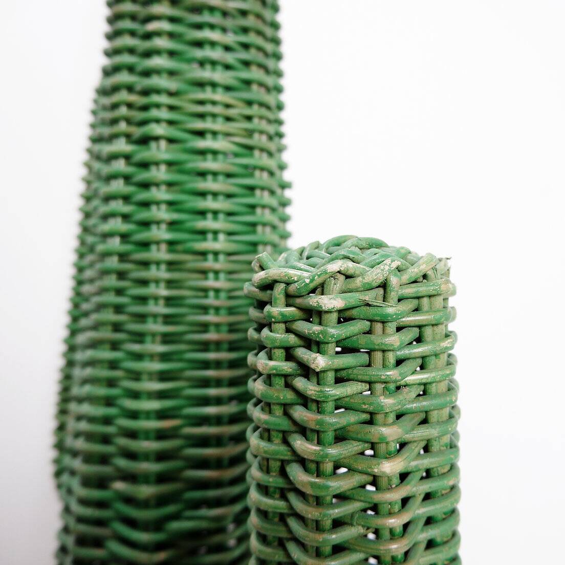 Hand-woven rattan "Saguaro" cactus sculpture 1970 - H:152cm