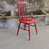 Tapiovaara style red bistro chair