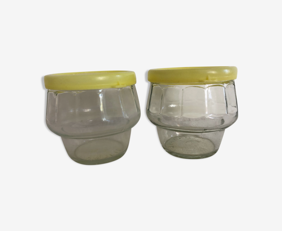 Paire de pots de confiture Jampil, couleur jaune | Selency