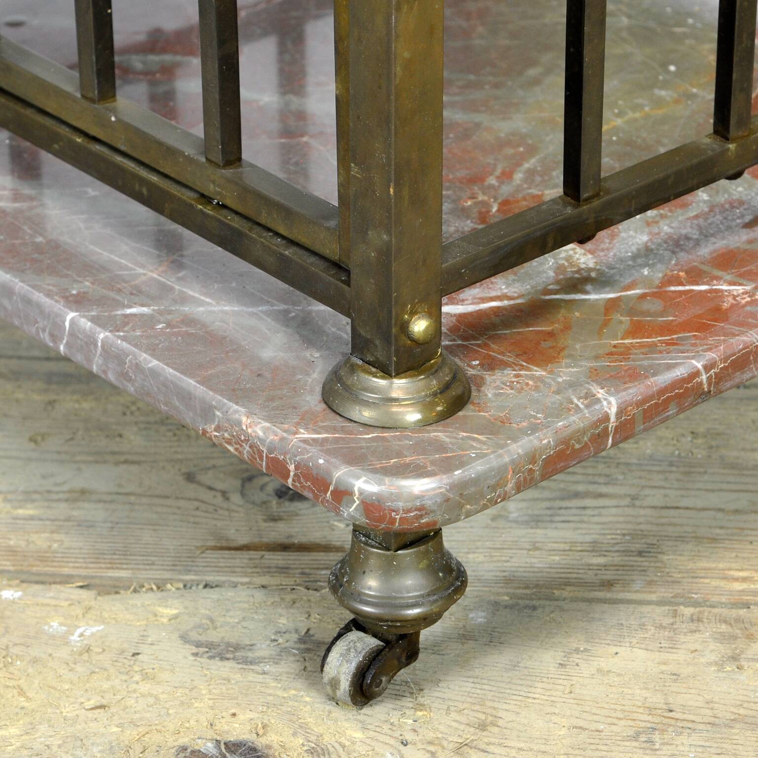 Set Of Marble And Brass Nightstands, 1880's