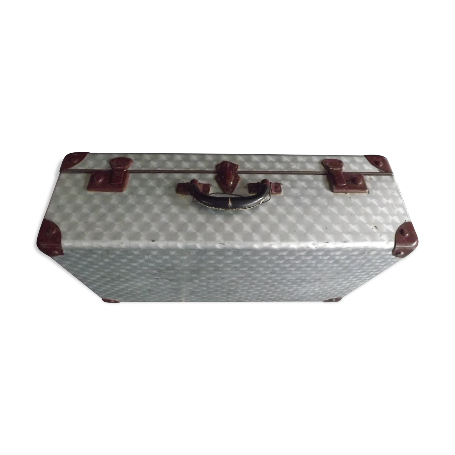 Vintage Indus metal travel suitcase 60