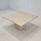 Table basse italienne en travertin, années 1980