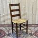 Suite of 8 oak chairs and straw seats - 1950s work