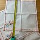 4 serviettes de table en coton brodées