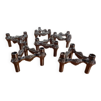 Candleholders by Ceasar Stoffi & Fritz Nagel for BMF, 1960s, Set of 6