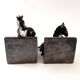Black ceramic bookends horses