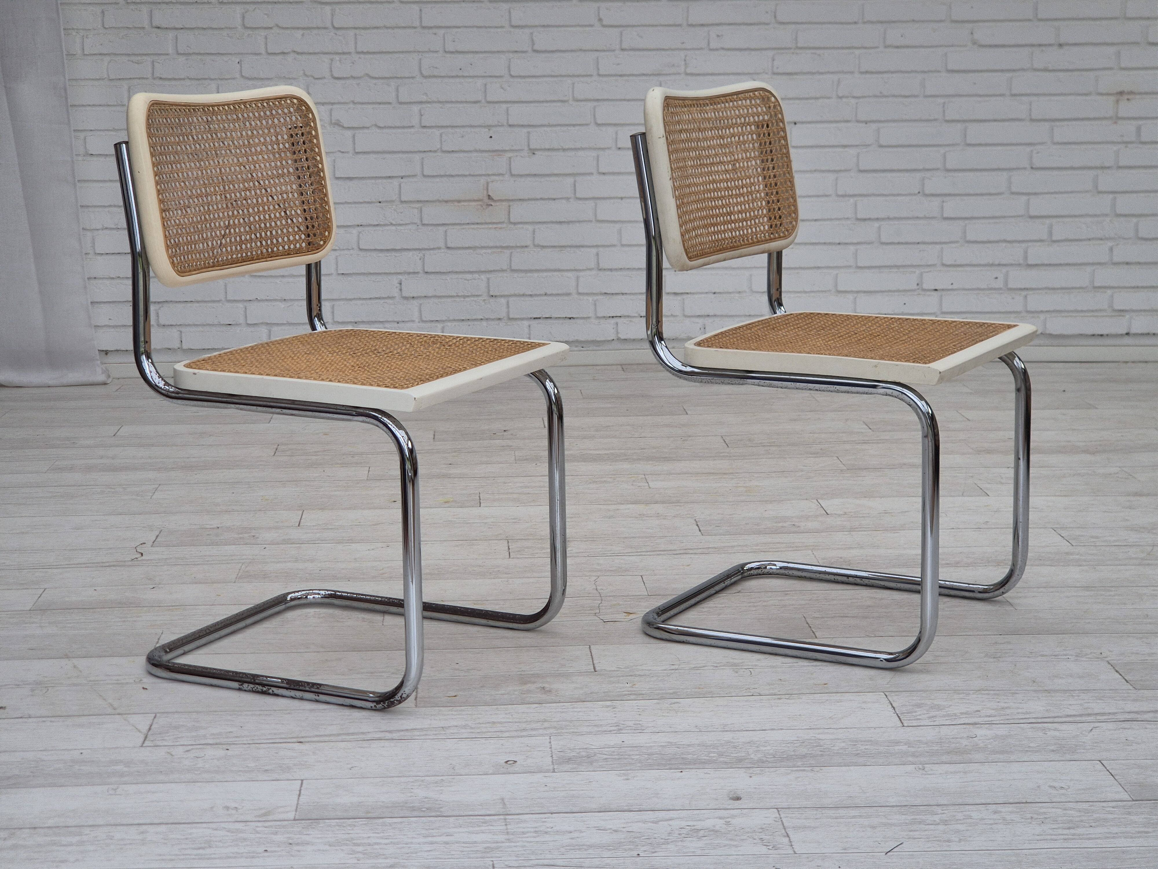 1970s, pair of Italian vintage chairs, original condition.