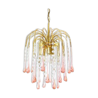 Murano teardrop glass chandelier, Paolo Venini Italia