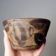 Pair of mismatched vintage "Wabi-Sabi" handcrafted ceramic/stoneware bowls