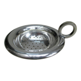 Silver metal tea strainer