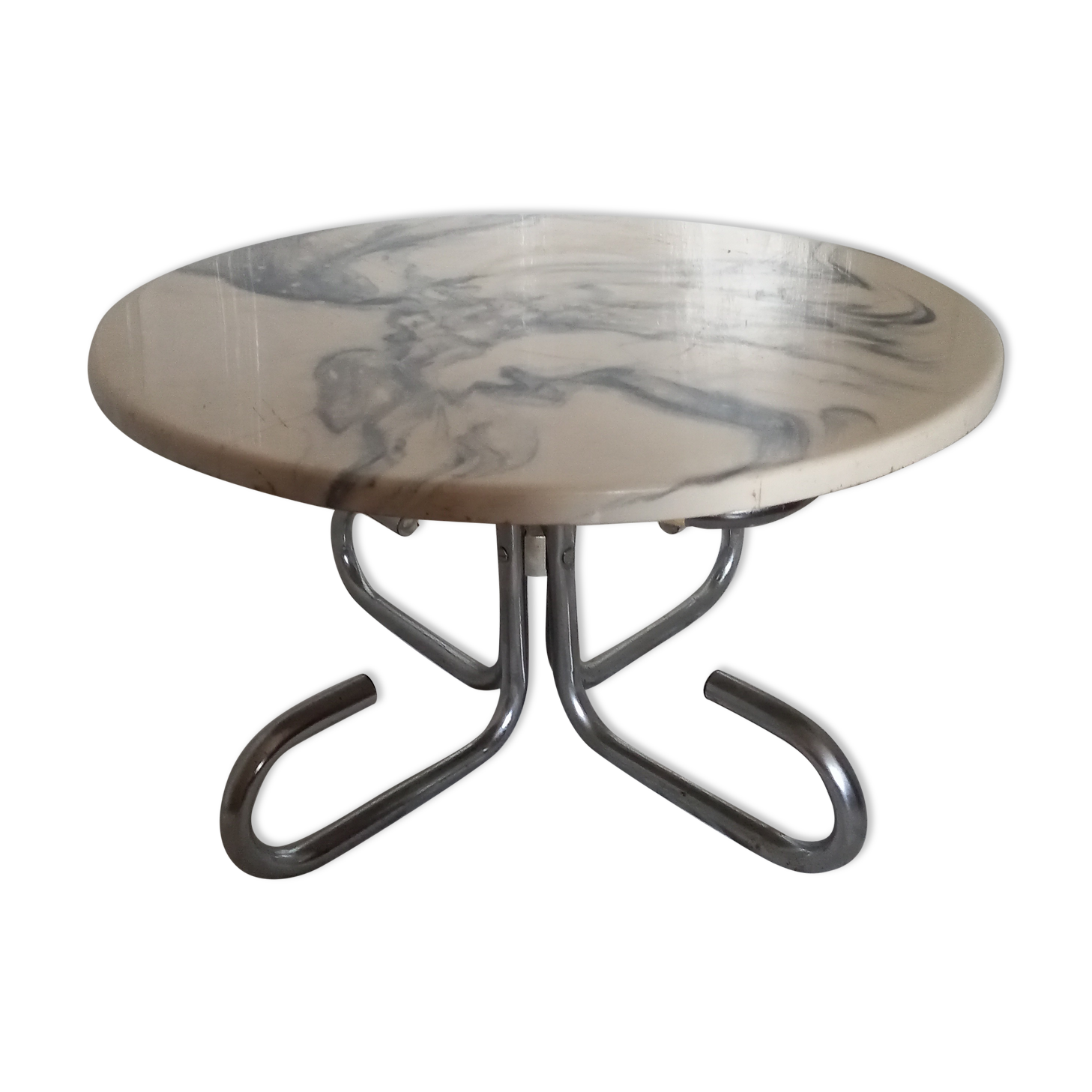 White marble coffee table from the 70s