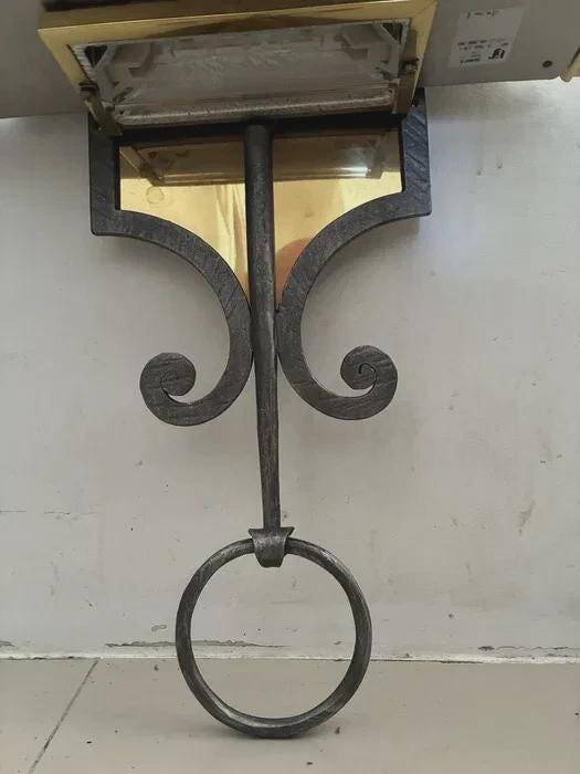 Banci Firenze wall light, gilded and black patinated metal, 1980s