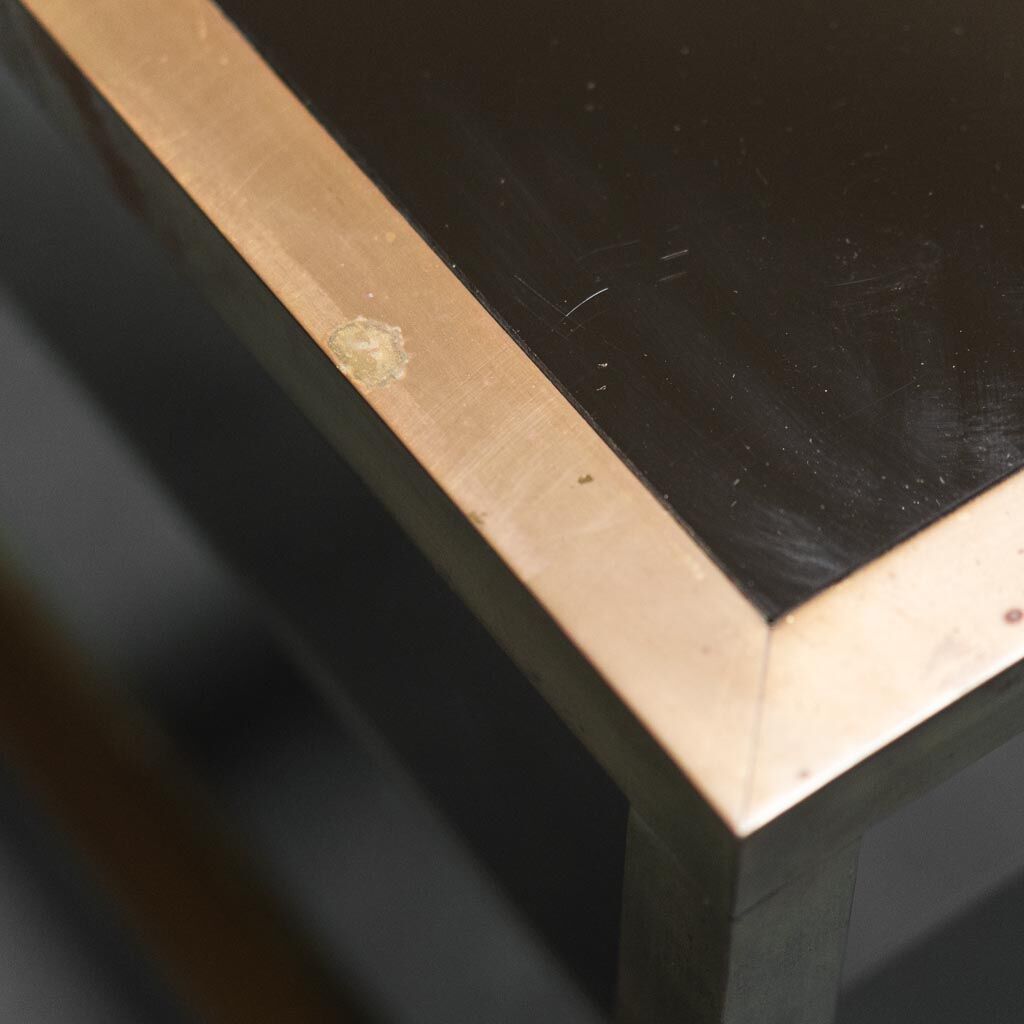 Pair of coffee tables in brass 70s vintage