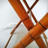 Folding table bamboo and fabric