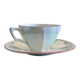 Iridescent vintage coffee service Digoin Sarreguemines