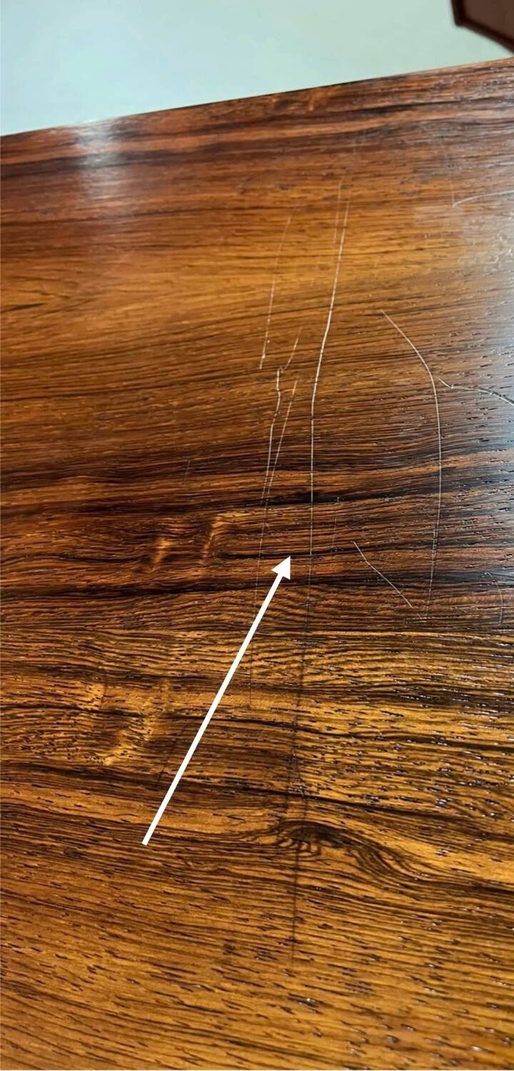 Vintage lowboard in rosewood