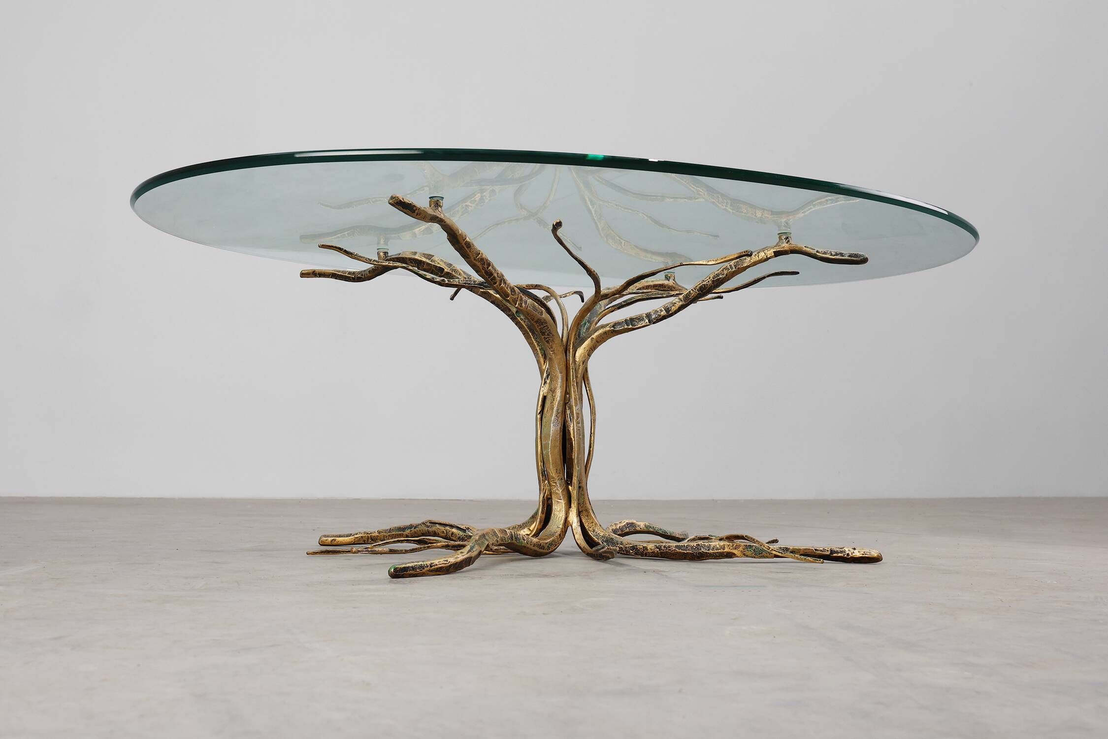 Mid-century forged metal coffee table by Salvino Marsura, Italy 1960s