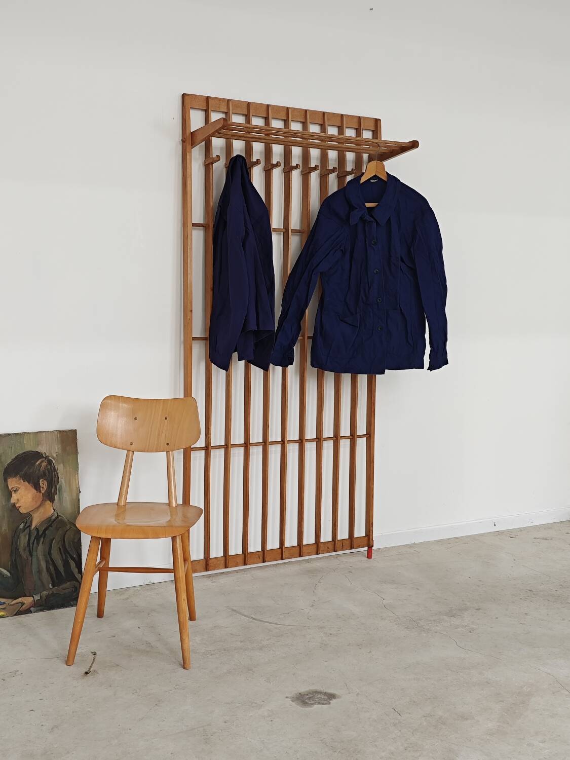 Wooden wall coat rack by Krasna Jizba