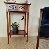 Small vintage wooden console - 1 drawer - family home